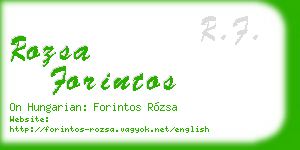rozsa forintos business card